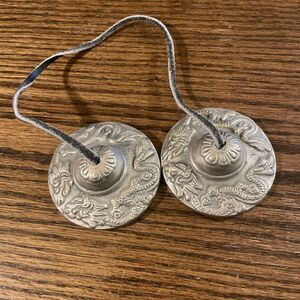 Vintage Bronze Tibetan Buddhist Bells Cymbals Healing Meditation Beautiful Tones
